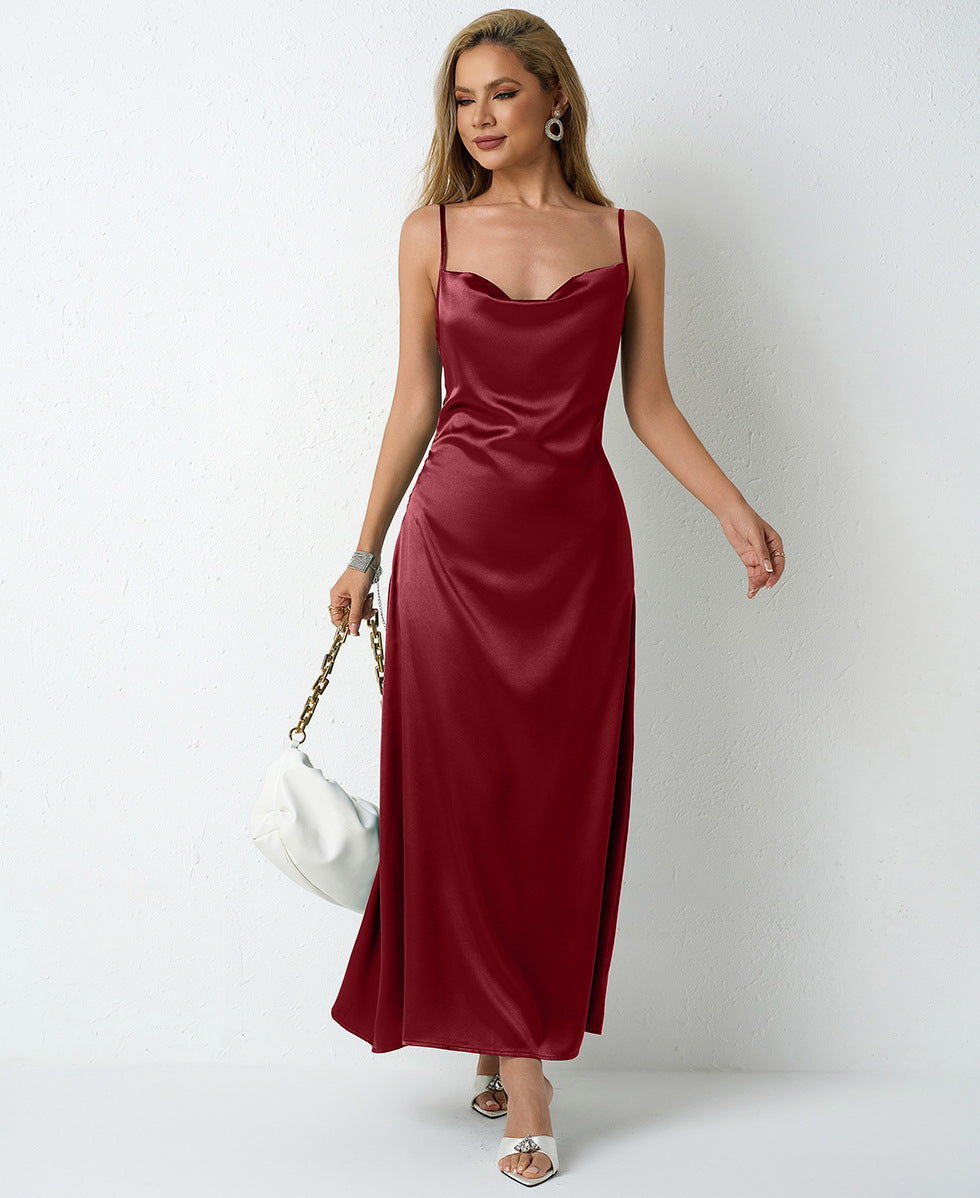Pleated sleeveless dress for women