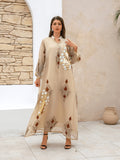 Bead embroidered dress for women