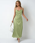 Pleated sleeveless dress for women